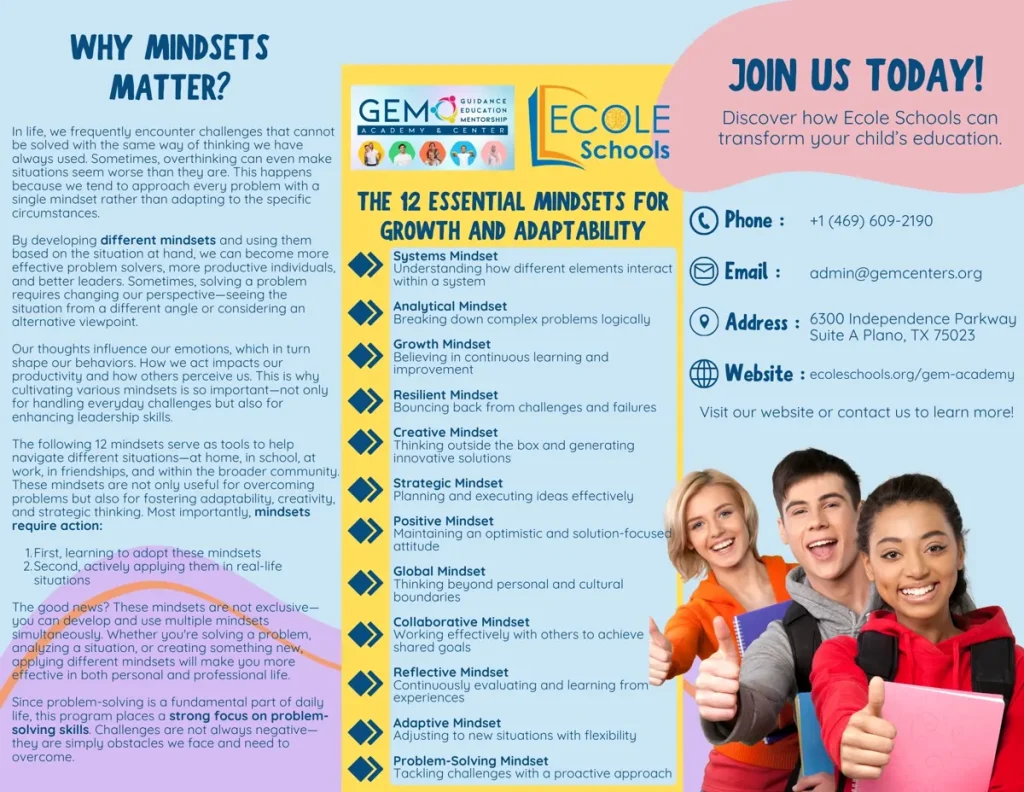 Ecole Schools Mindsets Module 1